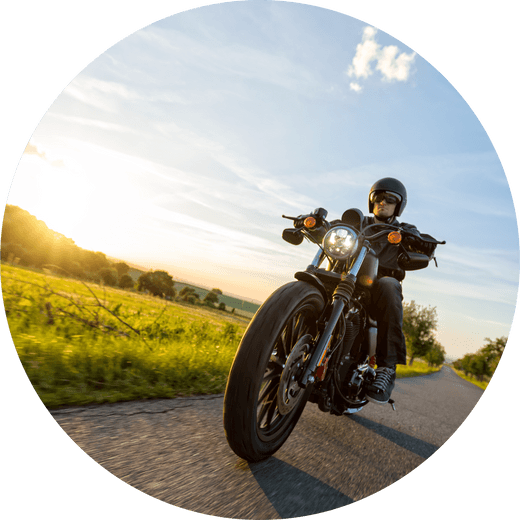 Man riding motorbike