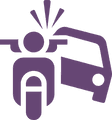 Motorcycle crash icon